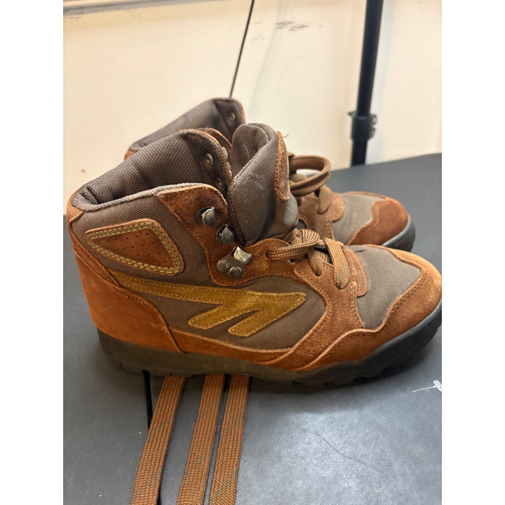 Hi-Tec Sierra Lite Hiking Boots Brown Suede Textile Mid Top Mens 6 Womens 8 4469